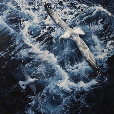 Peinture d'Oiseaux Marins